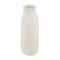 16" Cream Ceramic Abstract Wavy Vase with Textured Speckled Detailing